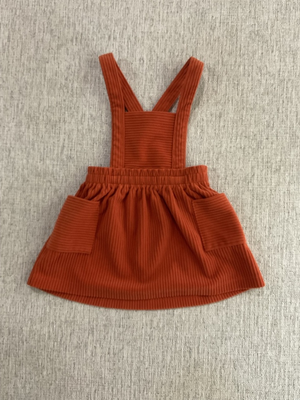 Wonder Nation Rust Orange Corduroy Pinafore Dress